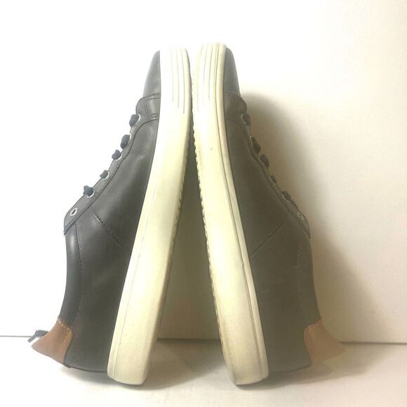 Ecco Mens US 11-11.5 EU 45 Shoe Sneaker Dark Gray Leather Casual Comfort Low Top - Picture 6 of 13